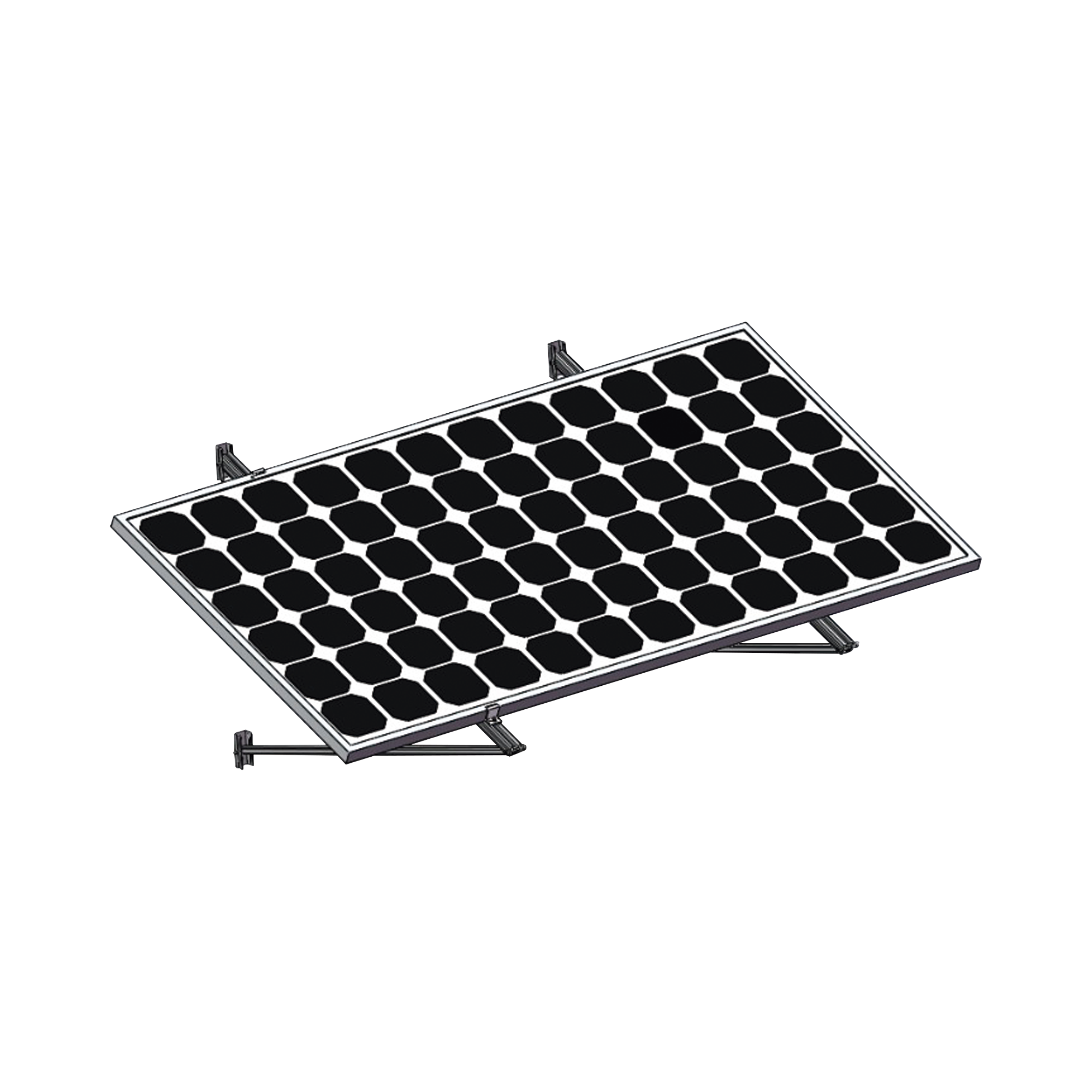PSWM1400|Montaje Para M??dulos Solares En Muro Con Espesor De 35-40mm, Riel 1400mm